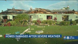 Several homes damaged after severe weather hits Manatee County