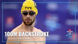 Hunter Armstrong With a Late Surge in Men's 100M Backstroke | 2023 TYR Pro Swim Series Knoxville