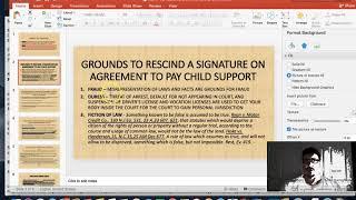 RESCINDING SIGNATURE ON SUPPORT AGREEMENT AND DEMANDING RECORDS FOR CHILD SUPPORT ARREARS