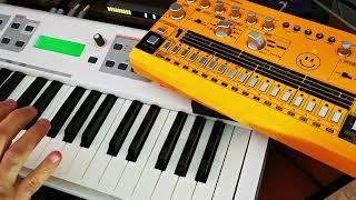 Behringer RD6 Analog drums + M-Audio Venom virtual analog synth | Superteclados.com