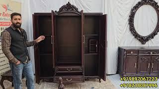 Teakwood Luxury Carved Almirah | Now You Can Get Luxury Wardrobe At Reasonable Price Only On Star