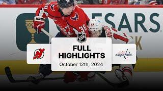 Devils at Capitals | October 12, 2024 | NHL Full Game Highlights