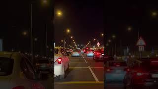 Doha night life Road views beautiful structure of Qatar #qatar #doha #nightlife #driving #dashcam