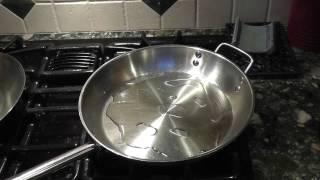 Season your stainless steel pan the fastest way