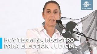 Participarán más de 9 mil jóvenes en elección judicial, asegura Claudia Sheinbaum