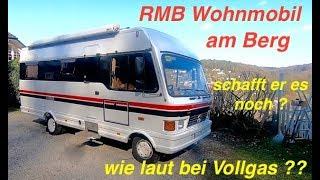 RMB Wohnmobil am Berg Mercedes 410 d T1 Schafft er es?  Lautstärke bei Vollgas