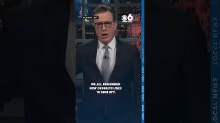 Stephen Colbert shouts out CBS6's Olivia Jaquith after she went into labor during a live broadcast.