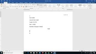 Formatting an Outline