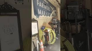 peeking inside the Trolley barn of The Grove shopping center at Los Angeles in California (3/9/2025)