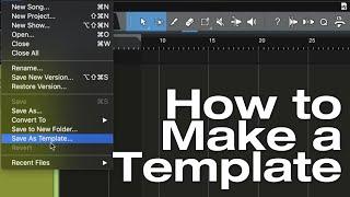 How to Make a Template in #StudioOne