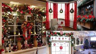 Easy and creative Christmas Window Decorations 2024||holiday decor home||interior window Christmas