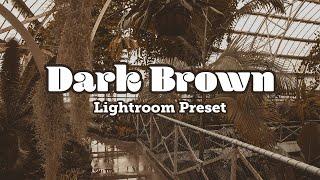 Lightroom Photo Editing Dark Brown Lightroom Preset Tutorial