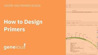 How to Design Primers in Geneious Prime