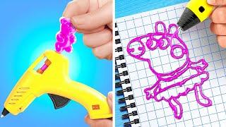 Awesome Drawing Hacks || Rich Vs Poor Art Challenge by 123 GO! GLOBAL