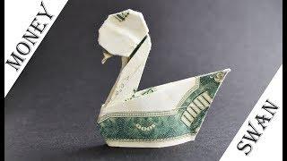 Money SWAN (maybe DUCK) Origami Dollar Bird Tutorial DIY