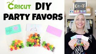 Cricut DIY Favor Bag Tag Tutorial - (EASY) - Cricut Cardstock Sticker Paper