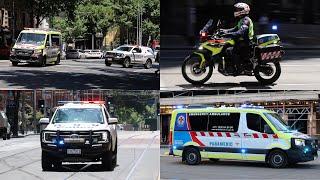 VICPOL + AV | Various Ambulance + Police Vehicles Responding Code 1 to Medical Incident in Melbourne