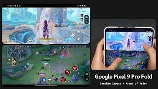 Playing Genshin Impact and Arena of Valor simultaneously on Google Pixel 9 Pro Fold