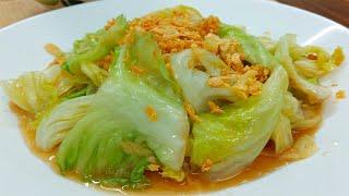 กะหล่ำปลีผัดน้ำปลา เมนูง่ายๆโดนใจหลายๆคน  Stir Fried Cabbage with Fish Sauce