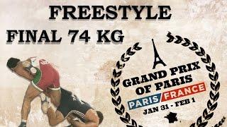 Final - Freestyle Wrestling 74 kg - KURBANOV (UZB) vs ISAKOV (RUS) - 2015 Grand Prix of Paris