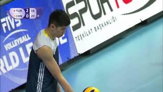 2017 World League China vs Turkey：江川（Jiang chuan）发扣拦集锦