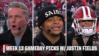  WEEK 13 GAMEDAY PICKS  'BUCKEYES BY 50!' ️ - Guest Picker Justin Fields | College GameDay