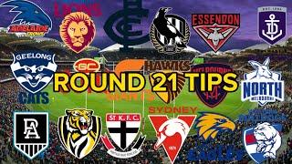 Round 21 tips + margin comp