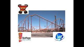 THE RAGING BULL ROLLERCOASTER - SIX FLAGS GREAT AMERICA CHICAGO - 360 VR VIRTUAL REALITY VIDEO