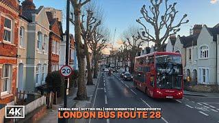 Relaxing London Bus Ride | Route 28 Upper Deck Views on a Sunny Afternoon from West to Southwest