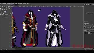 Pixel Timelapse: Alucard (Castlevania SOTN Concept Art)