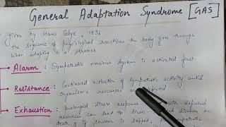 General adaptation syndrome ( Gas model) ncert psychology