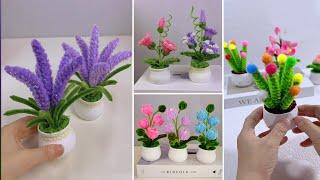 Amazing 4 Beautiful Pipe Cleaner Flower Making | DIY Mini Flower | Pipe Cleaner Craft | Home Decor