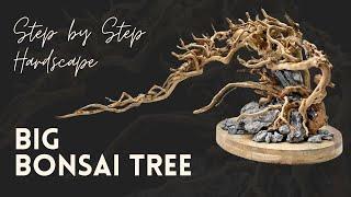 Big Bonsai Tree Aquascape For Freshwater - Step By Step Hardscape Video