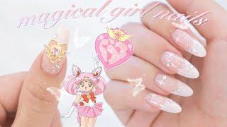 magical girl nail tutorial for beginners!  gel nail design