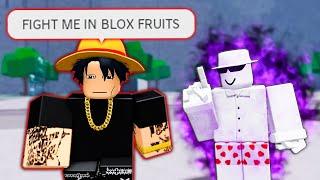 Bro wants to fight in BLOX FRUITS.. | The Strongest Battlegrounds