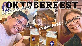 Amazing Bavarian Food and Beer Hall - German CRISPY PORK LEG and BEER in Munich, Germany!