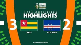 Togo  Cape Verde | Highlights - #TotalEnergiesAFCONQ2023 - MD6 Group B