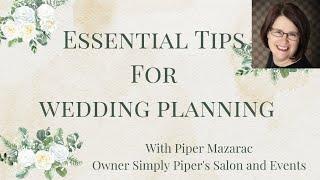 Essential tips for wedding planning.