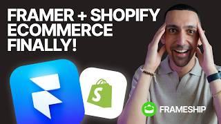 Framer Ecommerce Build With Shopify | Tutorial with Frameship