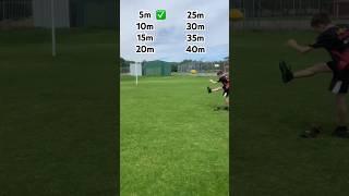 How far can I kick an AFL Goal? #viral #afl #trickshots #sports #sport #short #shorts #fyp #youtube