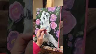 @deadgrlart ! #artist #painting #acrylicpaint #petportrait #dog #painter #artvlog #studiovlog