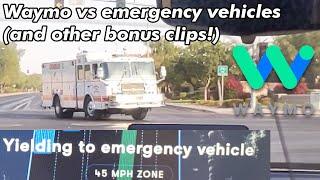 Waymo Self Driving vs Emergency Vehicles, & Other Bonus Clips! | JJRicks Rides With Waymo