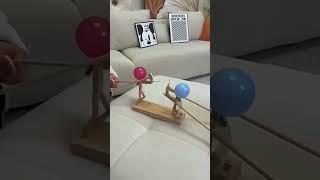 Handmade wooden fencing puppets IB:Viral Brands#kids #handmade #creative #viral  #fighting #games