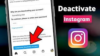 How To Deactivate Instagram Account | Disable Instagram account temporarily