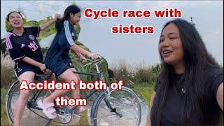 Speaking English challenge whole day|| Cycle race with sisters village vlog Arunachal Pradesh