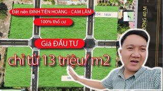 ĐẤT NỀN CAM LÂM GIÁ ĐẦU TƯ CHỈ 13 TRIỆU/ m2, FULL ĐẤT Ở