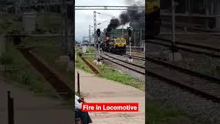 OMG  Fire in WDG4D Diesel Locomotive