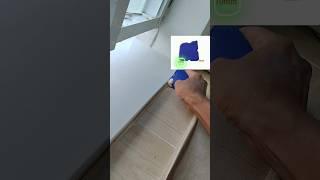 Threshold finish with caulking tool #tiles #tools #quartz #grouting