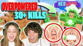 We Are EXTREMELY OVERPOWERED (30+ Kills) w/ Itz_Cutesy! Best Roblox Bedwars Tips For Winning!