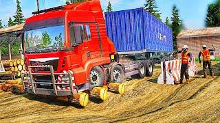 Trucks vs Fallen Tree | Cars vs Log | BeamNG.Drive